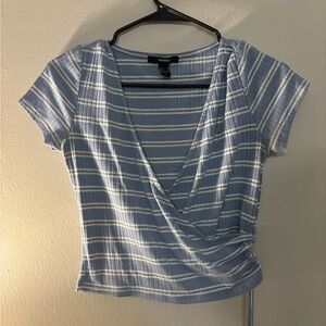 Forever 21 Blue Striped Top